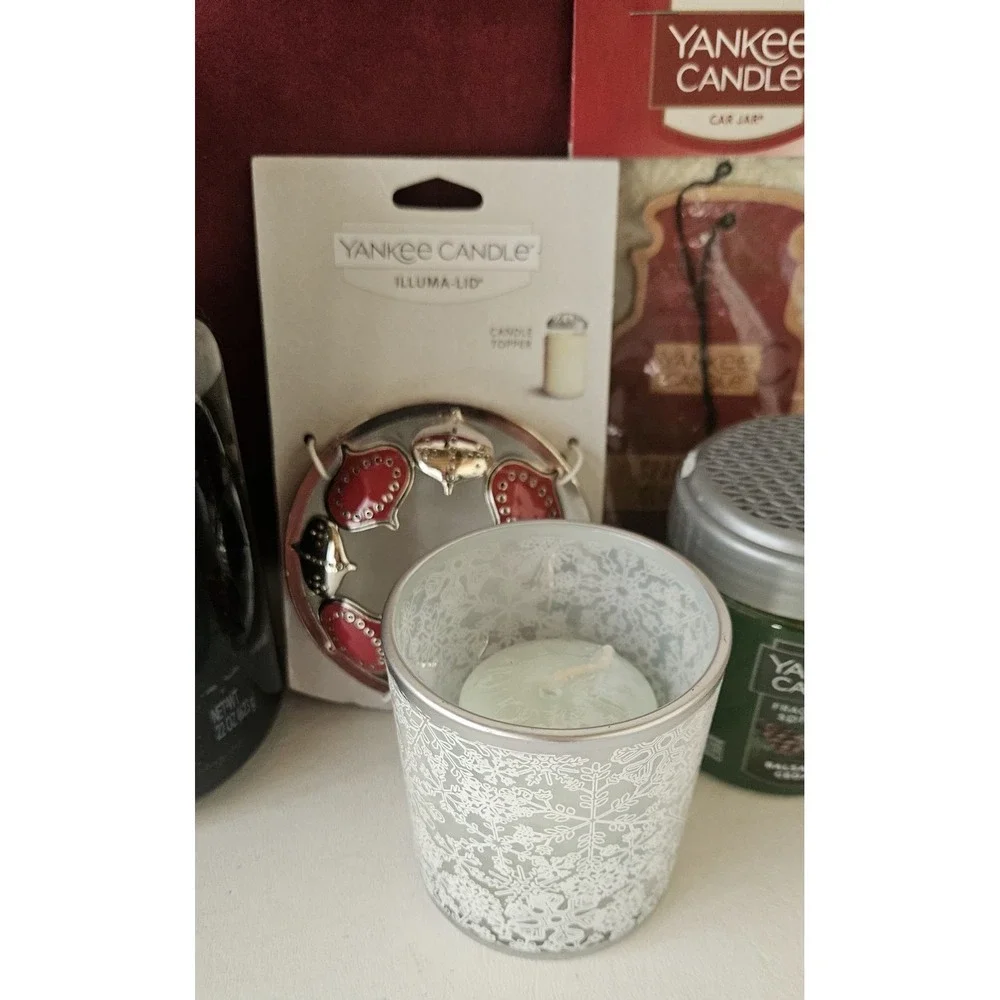 Yankee Candle BALSAM & CEDAR Christmas Set Tealight/ Sphere Illumina Lid